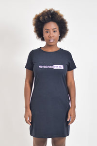 Vestido Manga Na dúvida, PRETA!