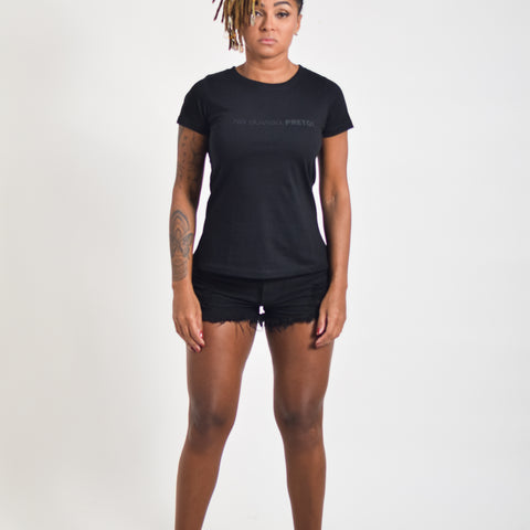 Babylook Slogan - Na dúvida, PRETO! (BLACK EDITION)