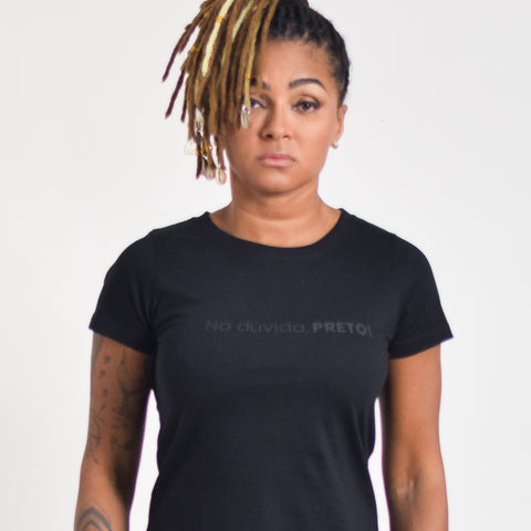 Babylook Slogan - Na dúvida, PRETO! (BLACK EDITION)